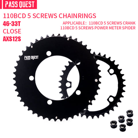 110BCD (5-bolt AERO) 2X AXS Sprocket Road Bike Foldable Bicycle 12 speed Gravel bike