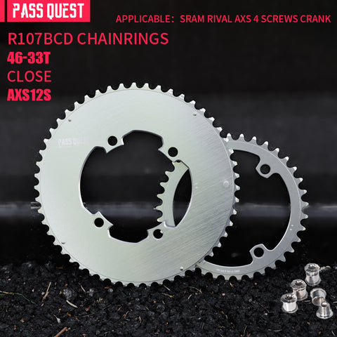 SRAM RIVAL 107BCD 2X Sprocket AERO Road bike Gravel bike