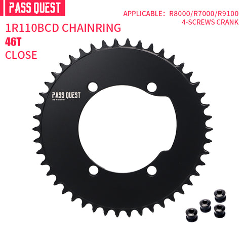 SHIMANO 110 BCD R9100 (4-bolt AERO) Round AERO Narrow Wide Chainring