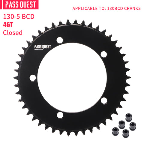 130BCD (5-bolt ) Round AERO Narrow Wide Chainring