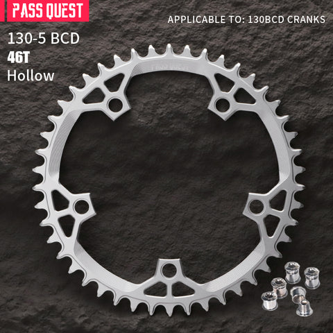 130BCD (5-bolt) Round Hollow Narrow Wide Chainring