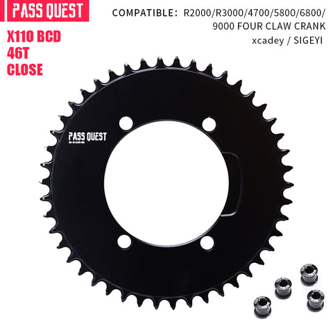 SHIMANO X110BCD (4-bolt AERO) Round Narrow Wide Chainring