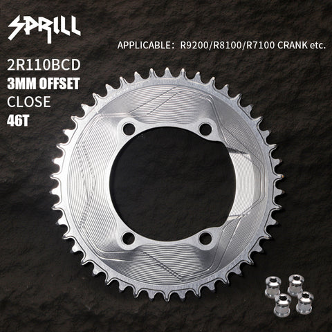 PASS QUEST SPRILL R9200 R8100 R7100 3mm offset Narrow Wide Chainring