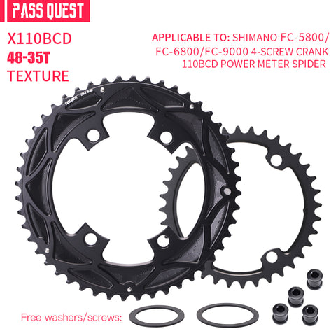 110BCD 2X X110BCD Sprocket Crankshaft set Road bike Gravel bike 11-12S