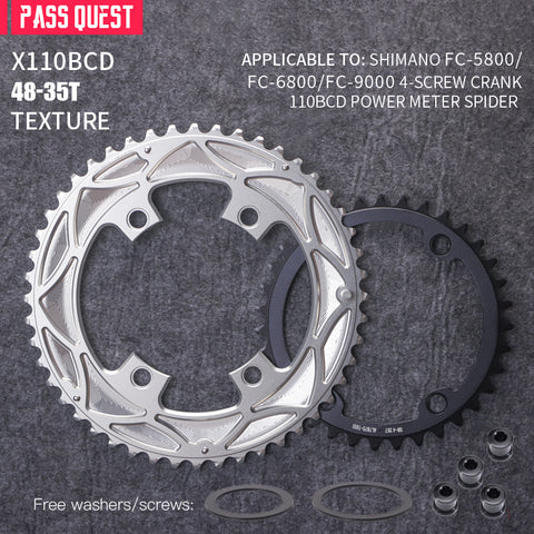 110BCD 2X X110BCD Sprocket Crankshaft set Road bike Gravel bike 11-12S