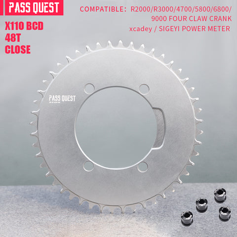 SHIMANO X110BCD (4-bolt AERO) Round Narrow Wide Chainring