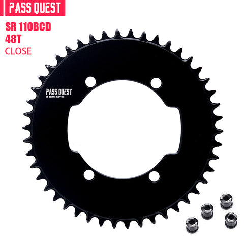 PASS QUEST SRM-110 BCD (4-bolt AERO) Round AERO Narrow Wide Chainring