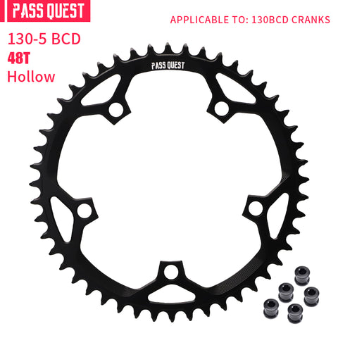 130BCD (5-bolt) Round Hollow Narrow Wide Chainring