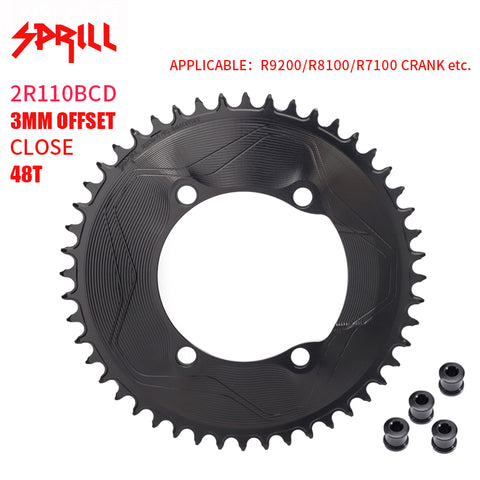 PASS QUEST SPRILL R9200 R8100 R7100 3mm offset Narrow Wide Chainring