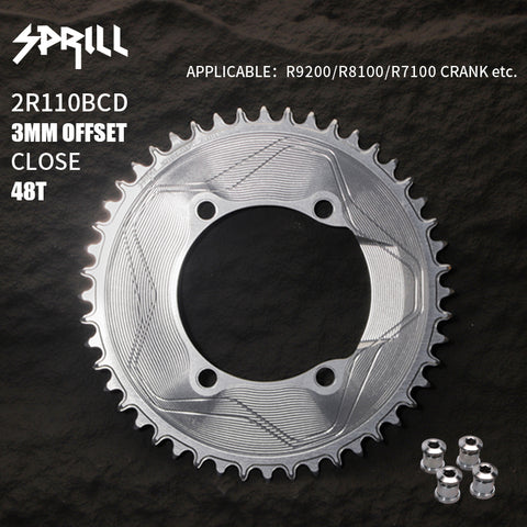 PASS QUEST SPRILL R9200 R8100 R7100 3mm offset Narrow Wide Chainring