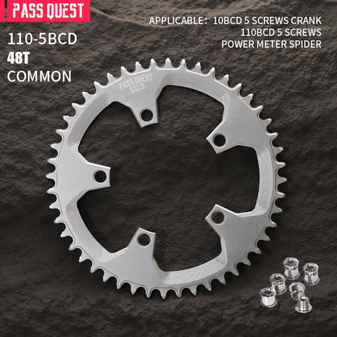 110BCD (5-bolt Hollow) Round Hollow Road Bike Narrow Wide Chainring