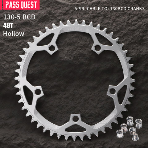 130BCD (5-bolt) Round Hollow Narrow Wide Chainring