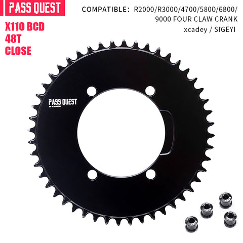 SHIMANO X110BCD (4-bolt AERO) Round Narrow Wide Chainring