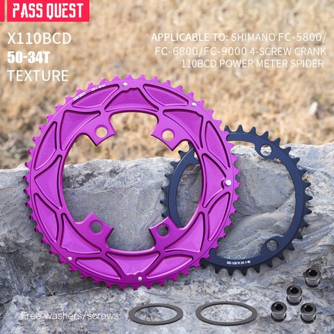 110BCD 2X X110BCD Sprocket Crankshaft set Road bike Gravel bike 11-12S