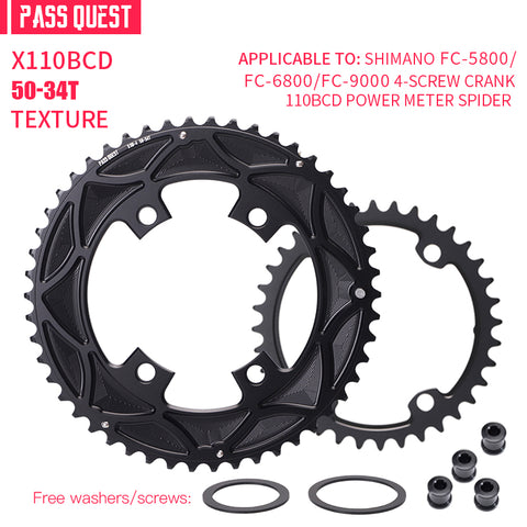 110BCD 2X X110BCD Sprocket Crankshaft set Road bike Gravel bike 11-12S