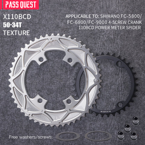 110BCD 2X X110BCD Sprocket Crankshaft set Road bike Gravel bike 11-12S