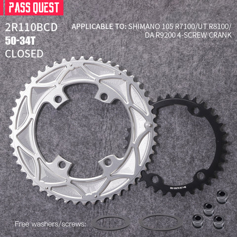 110BCD 2X R9200 R8100 R7100 Sprocket Crankshaft set Road Gravel bike