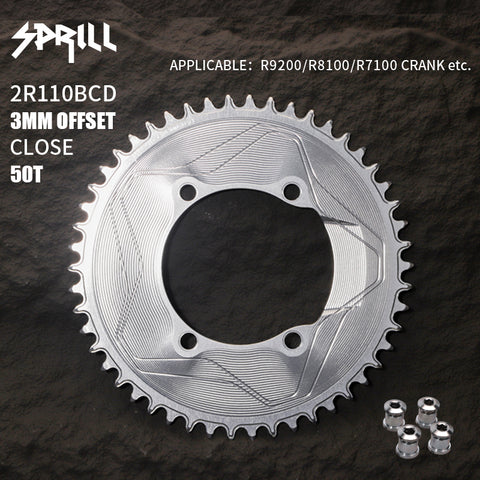 PASS QUEST SPRILL R9200 R8100 R7100 3mm offset Narrow Wide Chainring