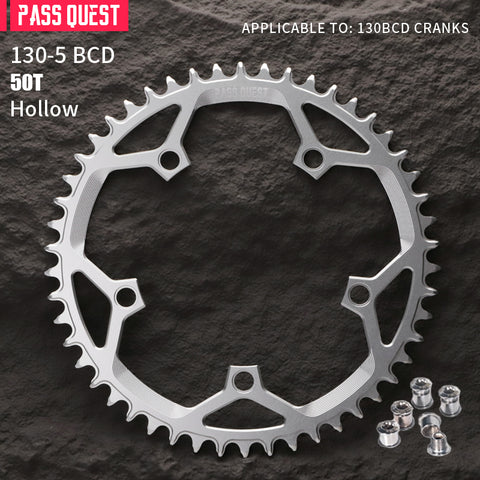 130BCD (5-bolt) Round Hollow Narrow Wide Chainring