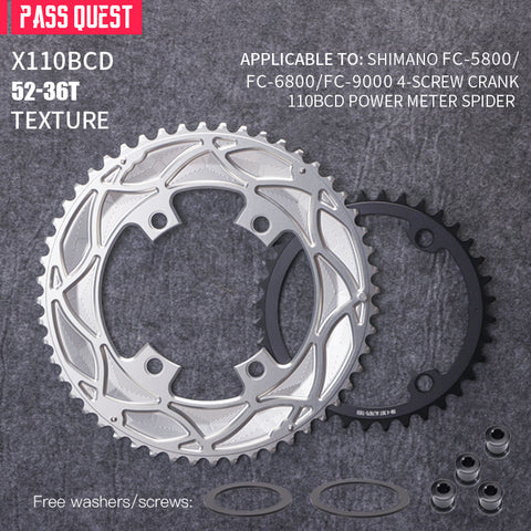 110BCD 2X X110BCD Sprocket Crankshaft set Road bike Gravel bike 11-12S