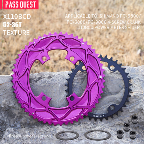 110BCD 2X X110BCD Sprocket Crankshaft set Road bike Gravel bike 11-12S