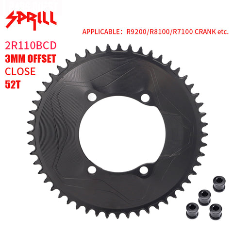 PASS QUEST SPRILL R9200 R8100 R7100 3mm offset Narrow Wide Chainring