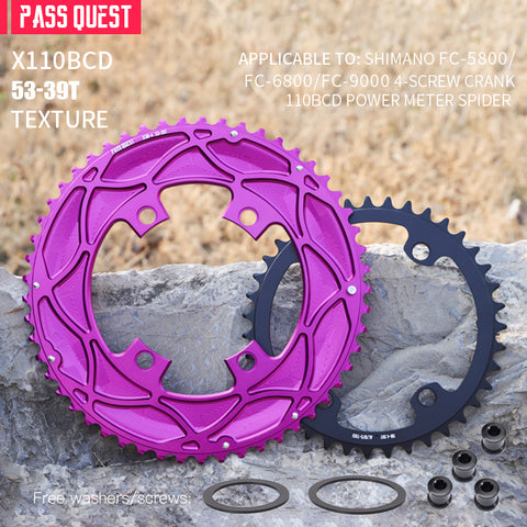 110BCD 2X X110BCD Sprocket Crankshaft set Road bike Gravel bike 11-12S