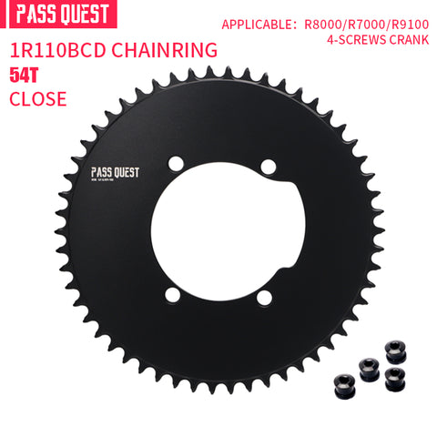 SHIMANO 110BCD R8000 R7000 (4-bolt AERO) Round Narrow Wide Chainring 42T-60T