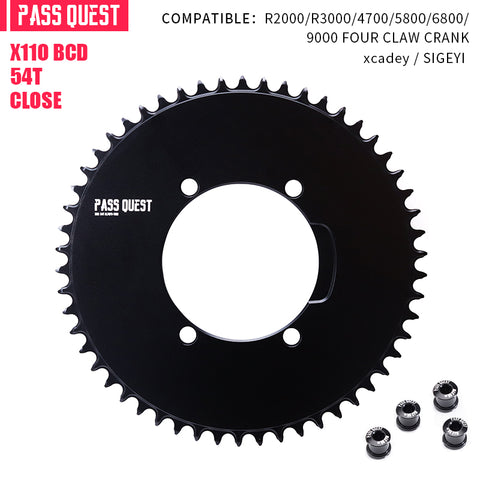 SHIMANO X110BCD (4-bolt AERO) Round Narrow Wide Chainring