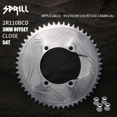 PASS QUEST SPRILL R9200 R8100 R7100 3mm offset Narrow Wide Chainring
