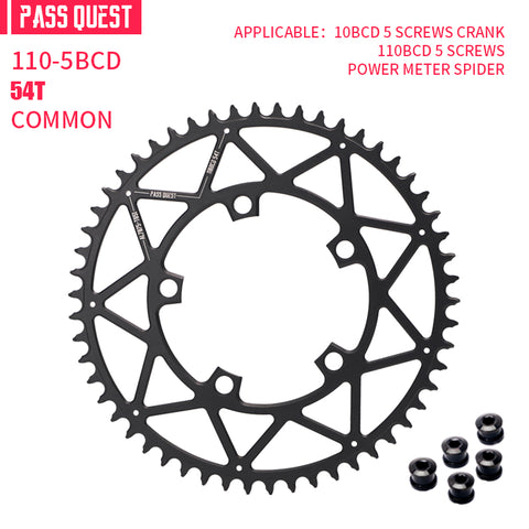 110BCD (5-bolt Hollow) Round Hollow Road Bike Narrow Wide Chainring
