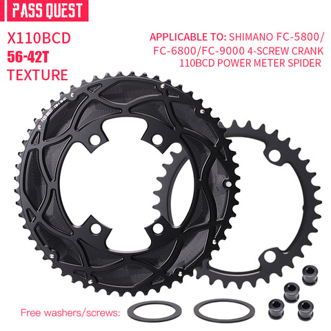 110BCD 2X X110BCD Sprocket Crankshaft set Road bike Gravel bike 11-12S