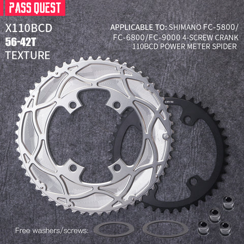 110BCD 2X X110BCD Sprocket Crankshaft set Road bike Gravel bike 11-12S