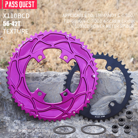 110BCD 2X X110BCD Sprocket Crankshaft set Road bike Gravel bike 11-12S
