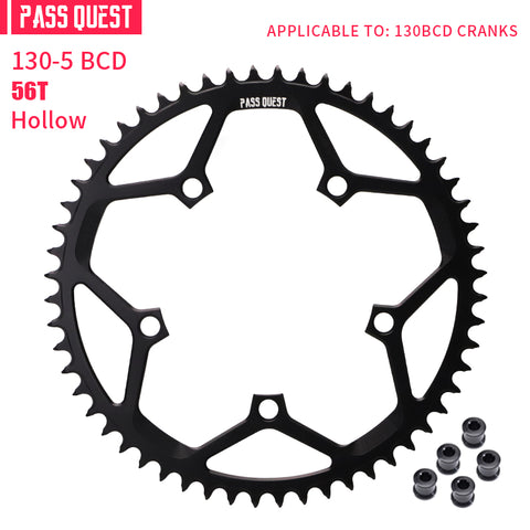 130BCD (5-bolt) Round Hollow Narrow Wide Chainring