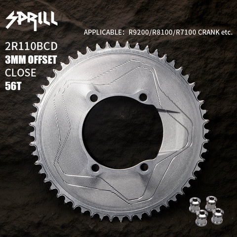 PASS QUEST SPRILL R9200 R8100 R7100 3mm offset Narrow Wide Chainring