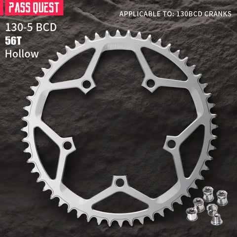 130BCD (5-bolt) Round Hollow Narrow Wide Chainring
