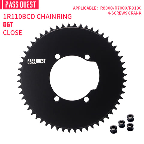 SHIMANO 110BCD R8000 R7000 (4-bolt AERO) Round Narrow Wide Chainring 42T-60T
