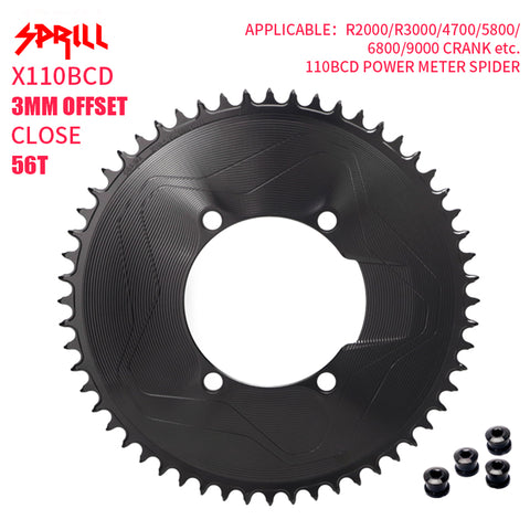PASS QUEST SPRILL X110BCD 3mm offset(4-bolt AERO) Narrow Wide Chainring