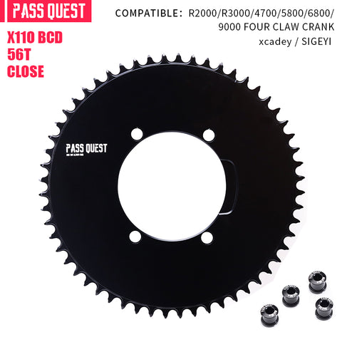 SHIMANO X110BCD (4-bolt AERO) Round Narrow Wide Chainring