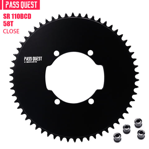PASS QUEST SRM-110 BCD (4-bolt AERO) Round AERO Narrow Wide Chainring