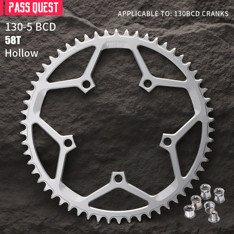 130BCD (5-bolt) Round Hollow Narrow Wide Chainring