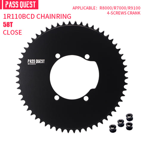 SHIMANO 110 BCD R9100 (4-bolt AERO) Round AERO Narrow Wide Chainring