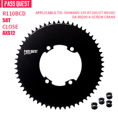 SHIMANO 110BCD R9200 R8100 R7100 AXS Round Narrow Wide Chainring