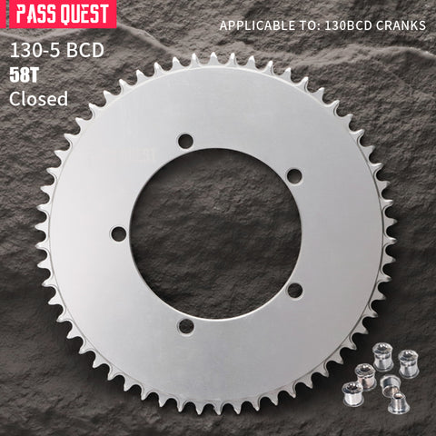 130BCD (5-bolt ) Round AERO Narrow Wide Chainring