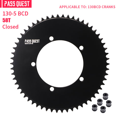 130BCD (5-bolt ) Round AERO Narrow Wide Chainring
