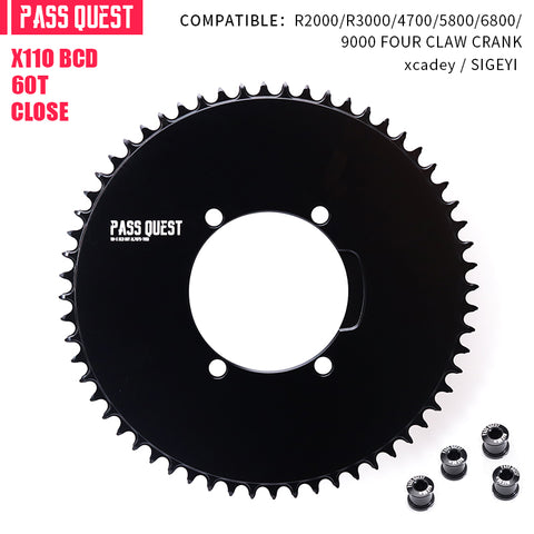 SHIMANO X110BCD (4-bolt AERO) Round Narrow Wide Chainring