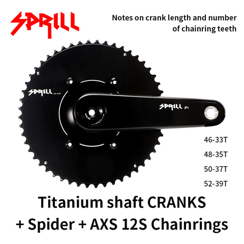 PASS QUEST Sprill Ultralight carbon fiber road crankset EASTON interface