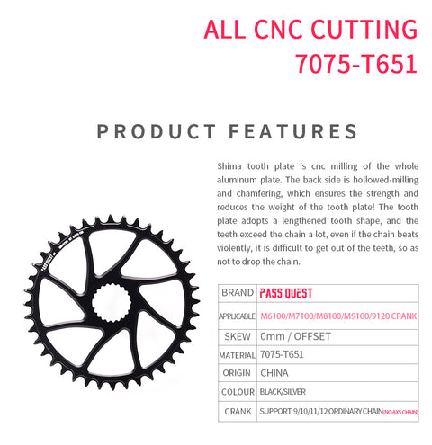 SHIMANO (0mm offset) Round Narrow Wide Chainring