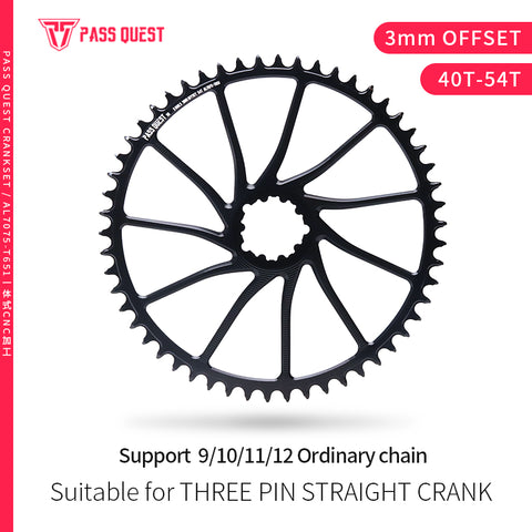 SRAM 3 Bolt ( 3mm offset) Hollow GRAVEL/ROAD Narrow Wide Chainring 40-54T